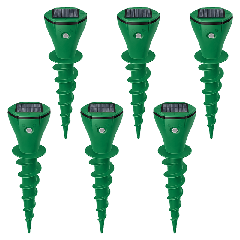 🔥Hot Sale 50% OFF☘️ Solar Powered Waterproof Screw Mole Repellent