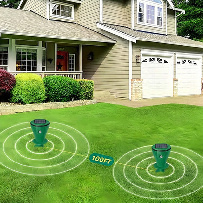 ☘️ Aovego® Solar Sonic Mole Repellent Stakes – Waterproof Ultrasonic Yard Pest Repeller