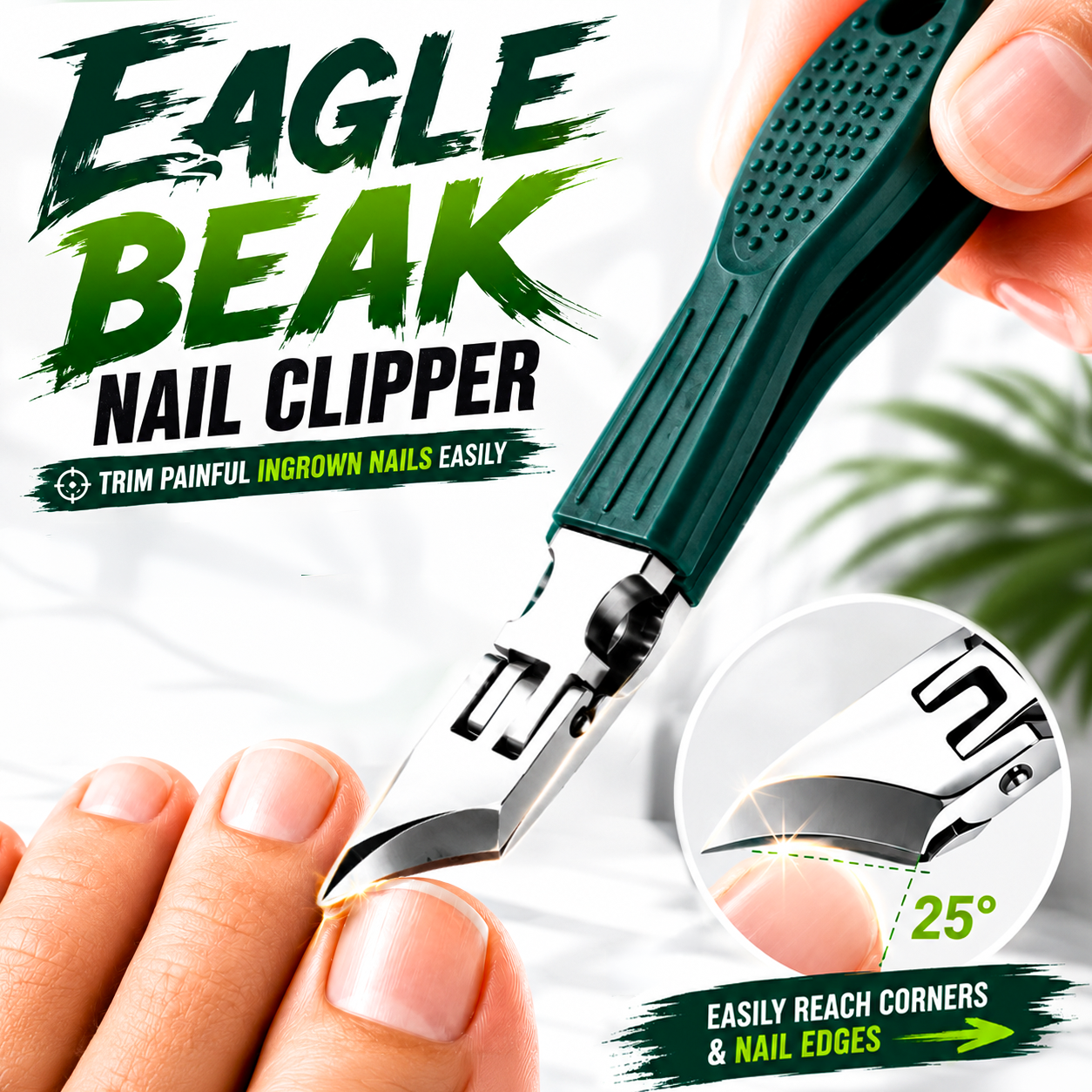 Aovego® Eagle Beak Beveled Nail Clippers with Anti-Splash Design