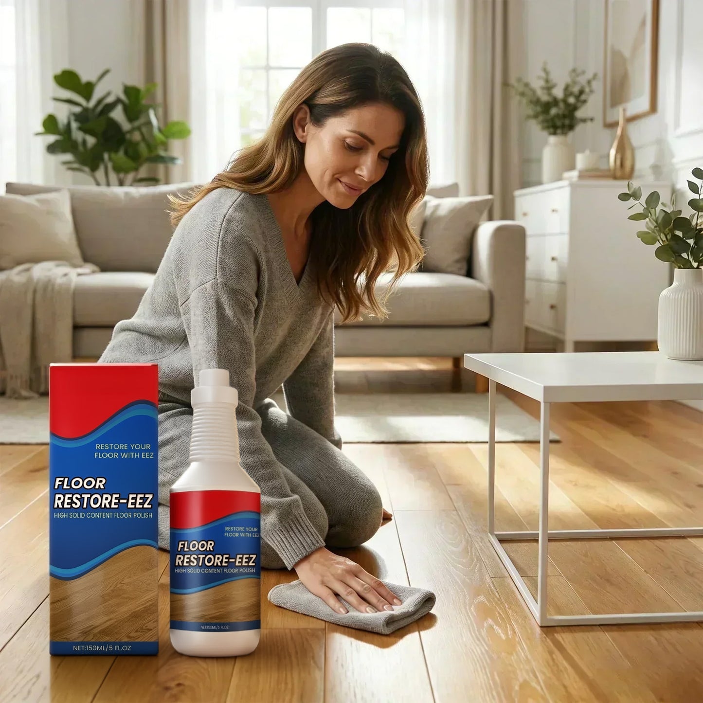 Slonkaz™ Floor Restorer – Fast-drying, non-toxic shine. ✨