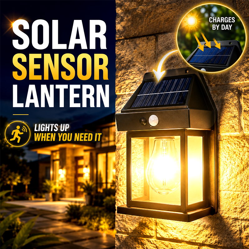 💡Billhol® Solar Motion Sensor Wall Light – Brighten Your Porch, Garage & Backyard Without Wiring