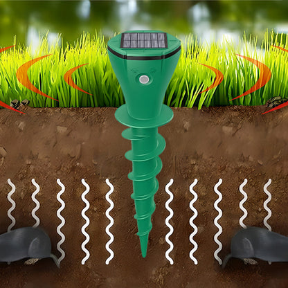 ☘️ Aovego® Solar Sonic Mole Repellent Stakes – Waterproof Ultrasonic Yard Pest Repeller