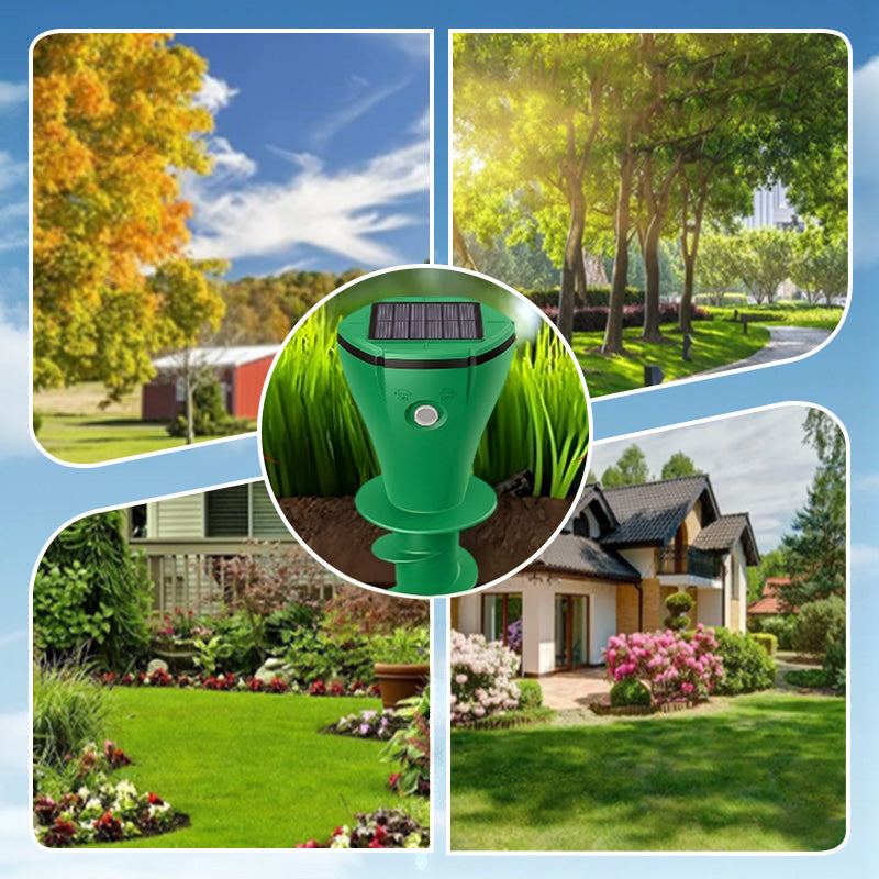 ☘️ Aovego® Solar Sonic Mole Repellent Stakes – Waterproof Ultrasonic Yard Pest Repeller