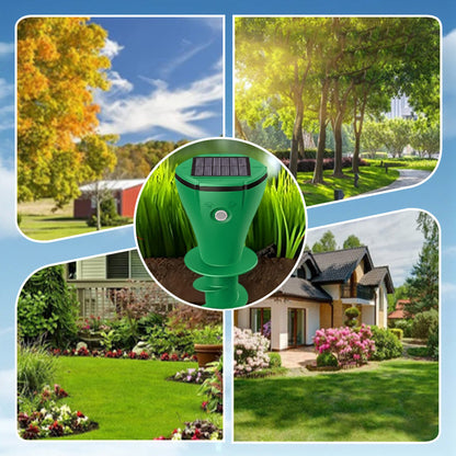 ☘️ Aovego® Solar Sonic Mole Repellent Stakes – Waterproof Ultrasonic Yard Pest Repeller