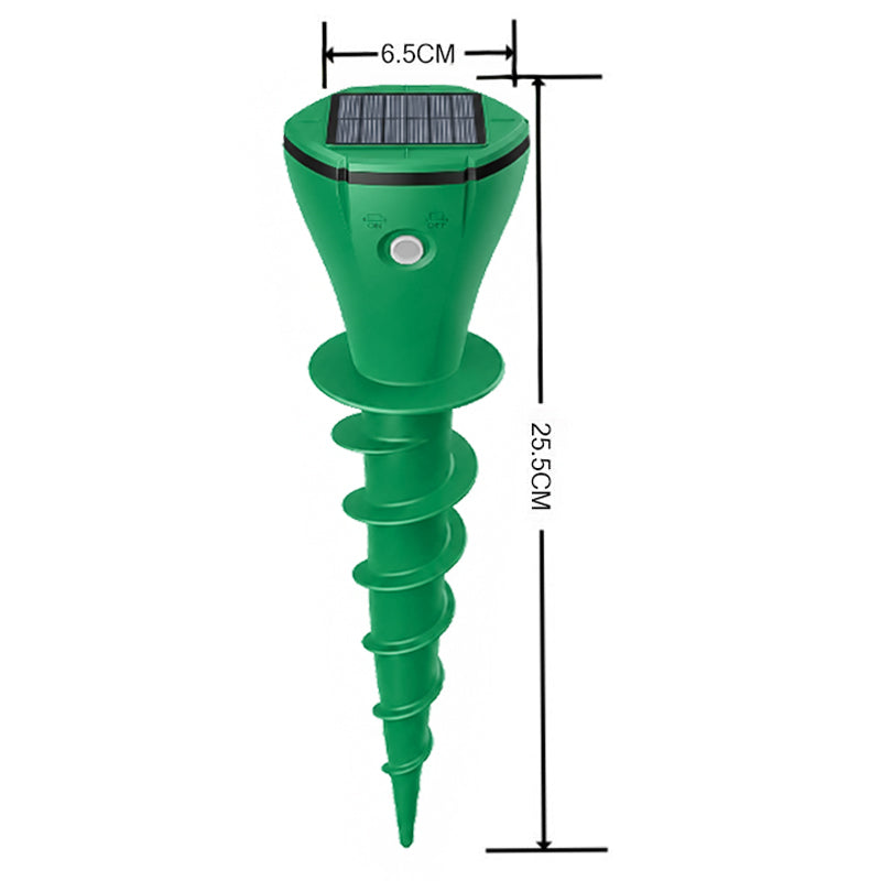 ☘️ Aovego® Solar Sonic Mole Repellent Stakes – Waterproof Ultrasonic Yard Pest Repeller
