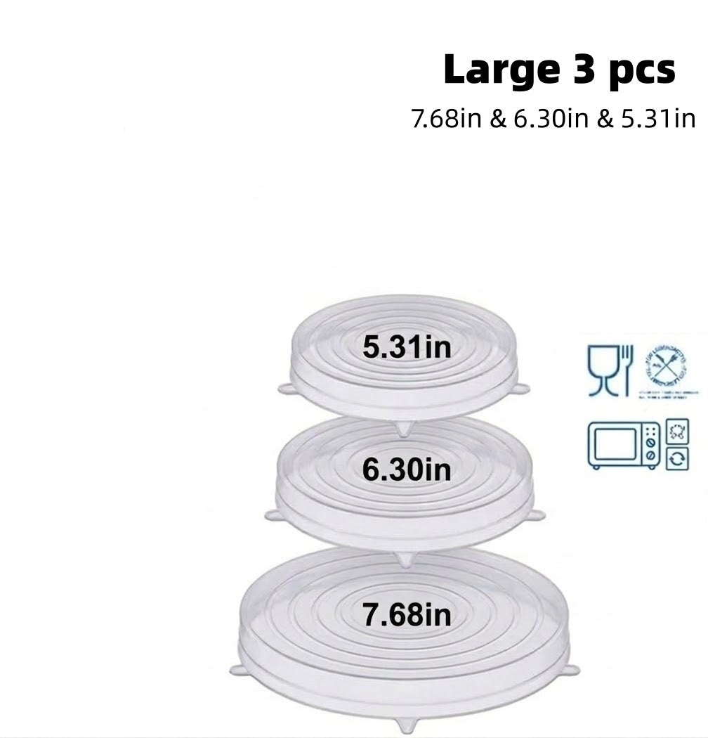 Slonkaz™ Silicone Stretch Lids Reuseable Microwave Safe Flexible Covers (offer)