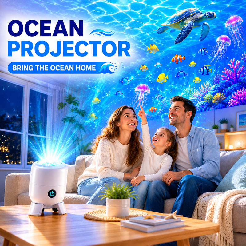 🌊 Slonkaz™ Dynamic Rotating LED Projector Light