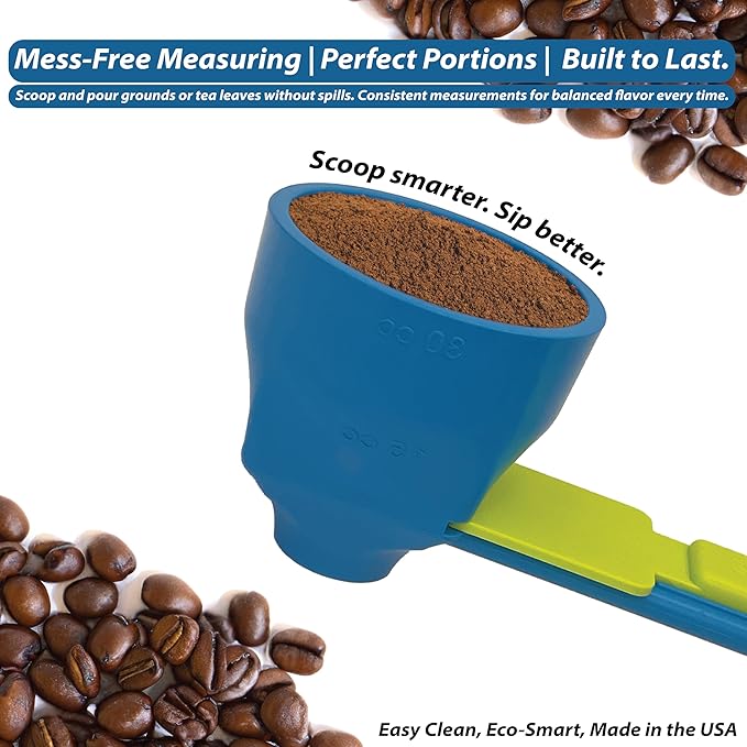 2-in-1 Spill-Proof Scoop & Funnel — For Coffee, Protein & Baking