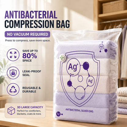 🧳 Buy 2 Get 1 FREE | Slonkaz™ 3D Antibacterial Compression Bags (No Pump Needed)