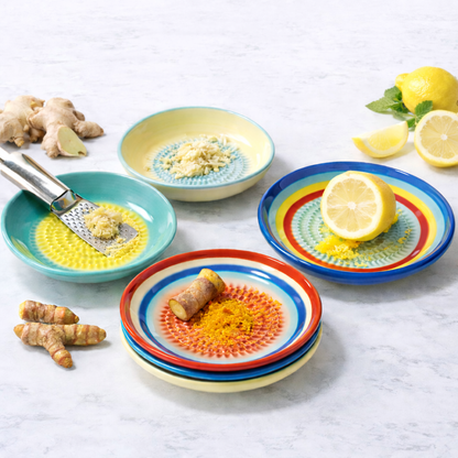 Slonkaz™ Multi-Function Ceramic Ginger & Garlic Grater – Fine Grinder for Fruits, Spices & Fresh Flavor