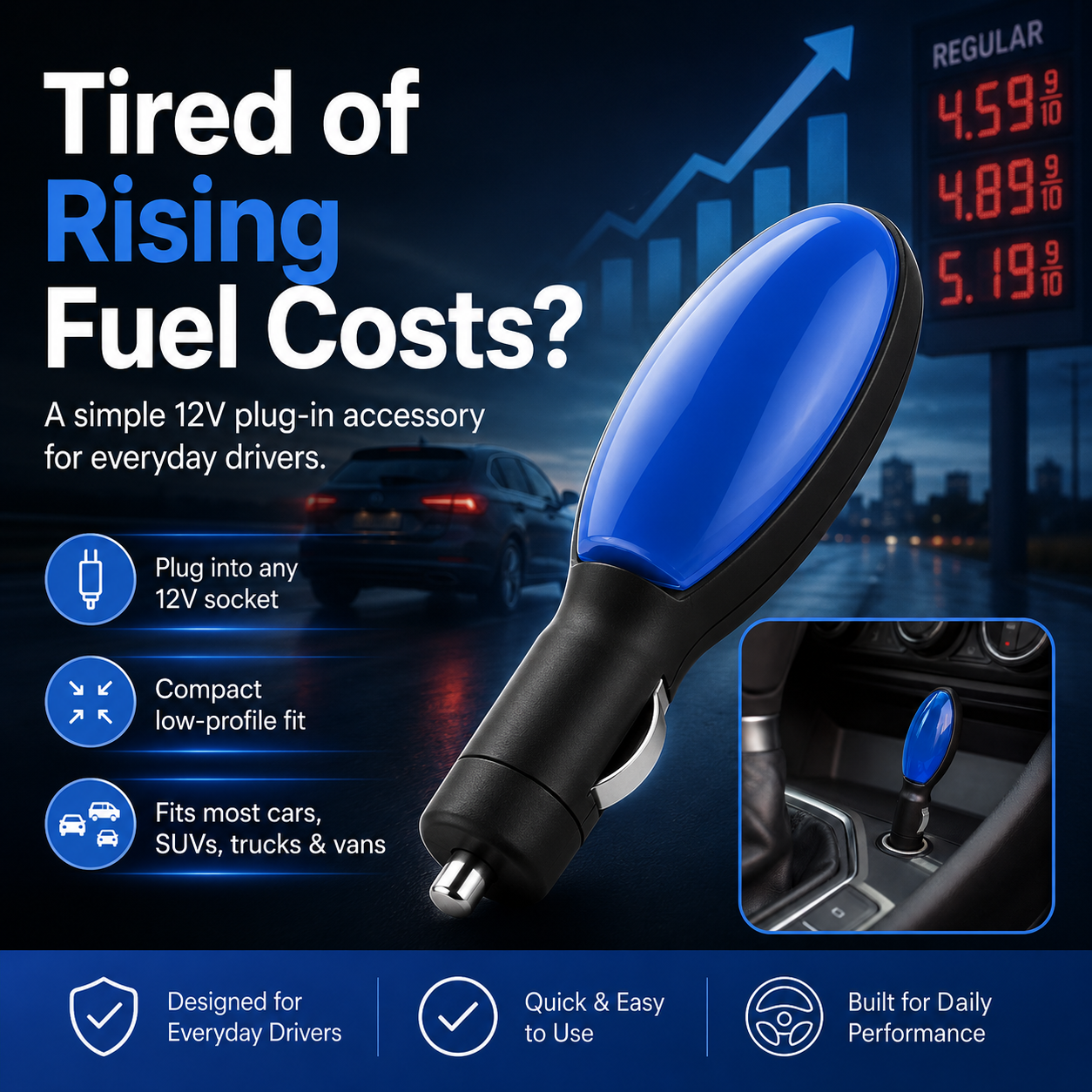 ⏳LAST DAY 50%OFF🚗⚡Plug-And-Play Driving Plug-In: Improve Fuel Efficiency