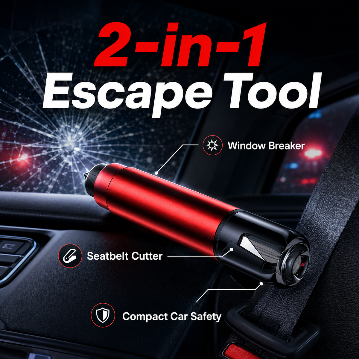 Slonkaz™ 2-in-1 Car Escape Tool