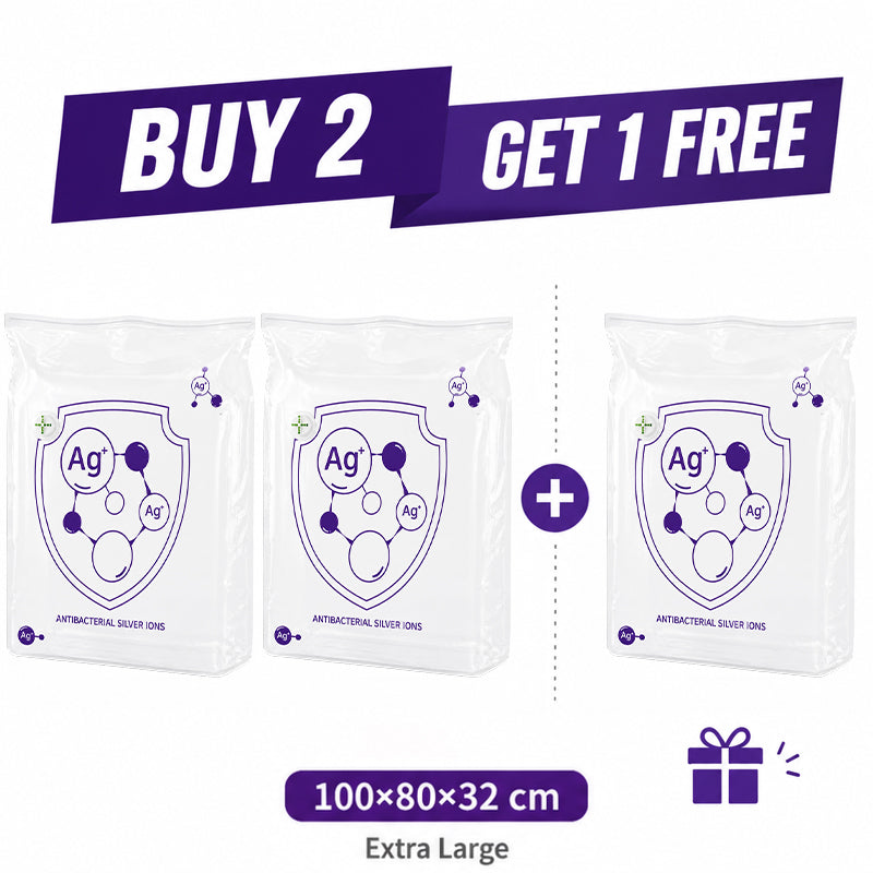🧳 Buy 2 Get 1 FREE | Slonkaz™ 3D Antibacterial Compression Bags (No Pump Needed)