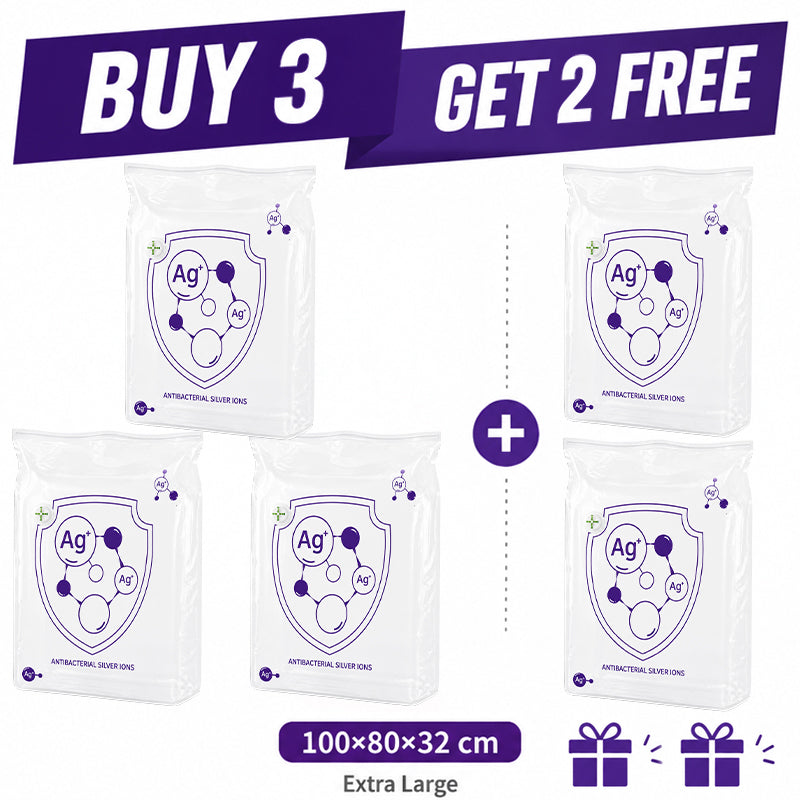 🧳 Buy 2 Get 1 FREE | Slonkaz™ 3D Antibacterial Compression Bags (No Pump Needed)