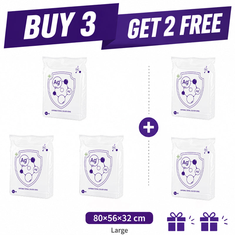 🧳 Buy 2 Get 1 FREE | Slonkaz™ 3D Antibacterial Compression Bags (No Pump Needed)