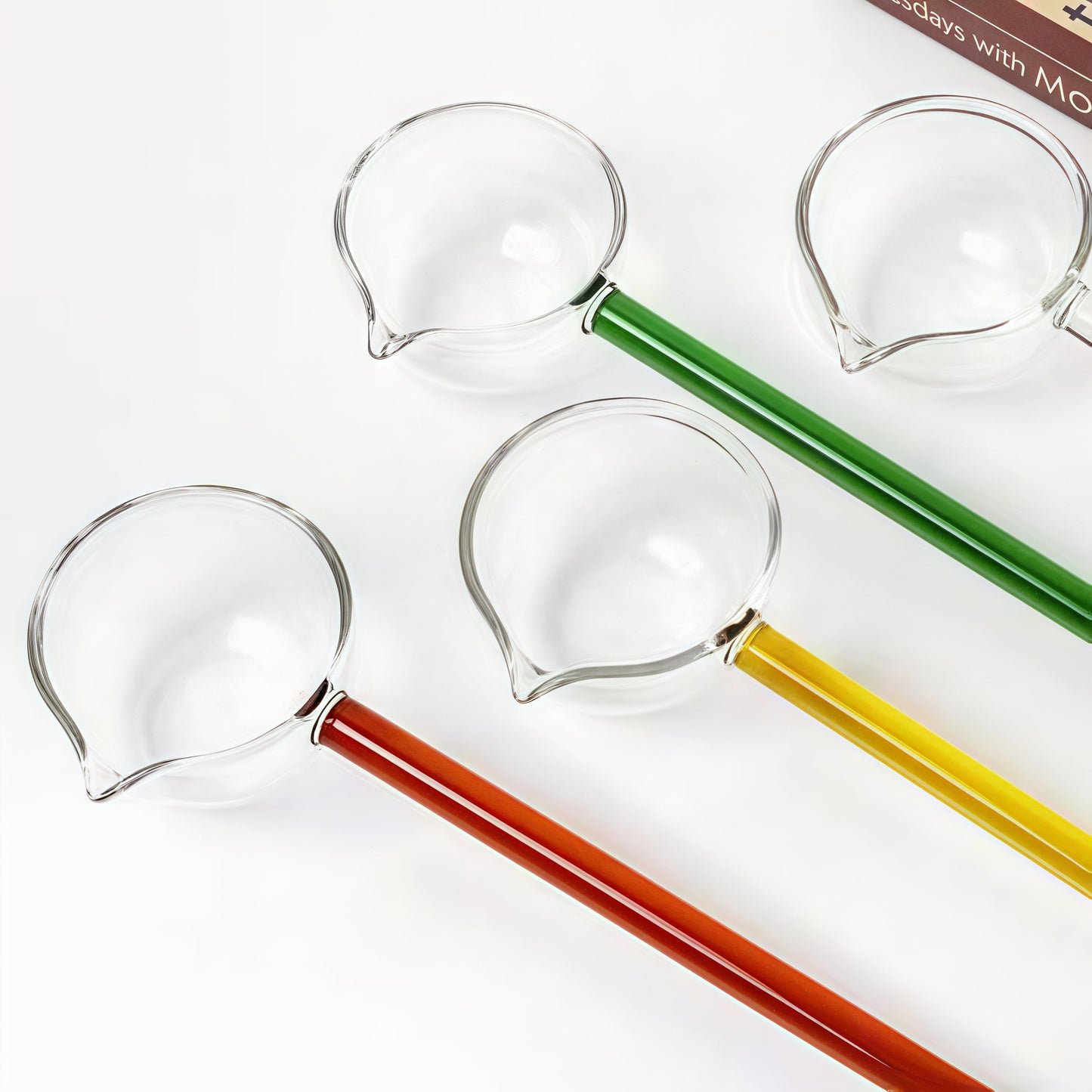 Slonkaz™ Stove-Top Glass Melting Spoon for Butter, Honey & Chocolate — Heat, Melt & Pour Cleanly Over Open Flame (EU)