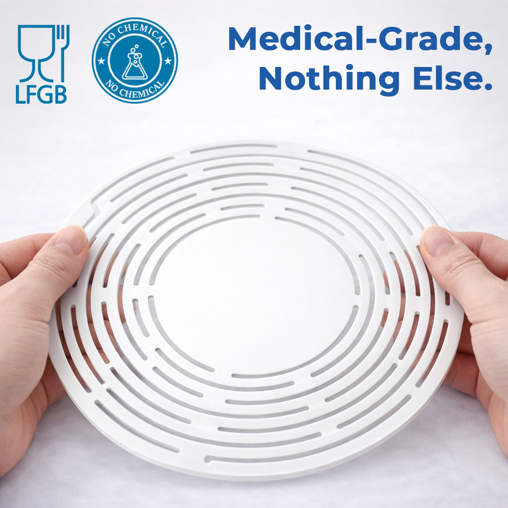 Slonkaz™ 2-in-1 Zero-Void™ Silicone Mesh Bag & Heat-Resistant Trivet Mat for Hot Bowls