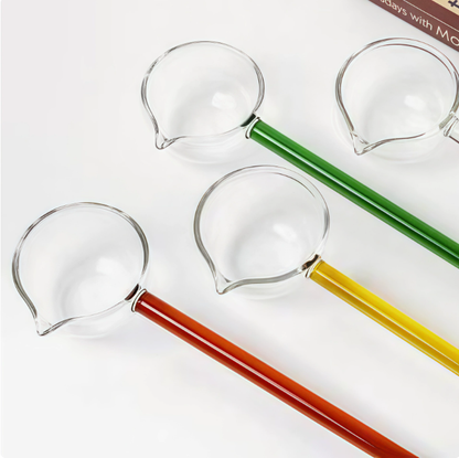 Slonkaz™ Stove-Top Glass Melting Spoon for Butter, Honey & Chocolate — Heat, Melt & Pour Cleanly Over Open Flame (EU)