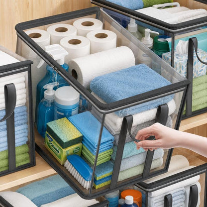 Slonkaz™  Transparent Storage Bag – Large, Dust & Moisture-Proof with Handle✨