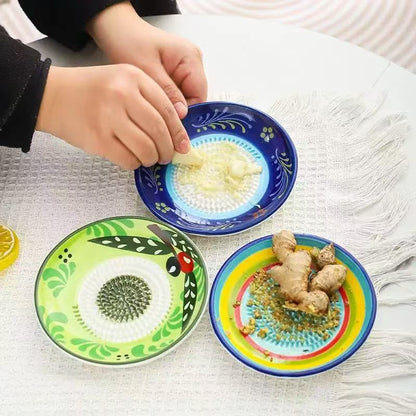 Slonkaz™ Multi-Function Ceramic Ginger & Garlic Grater – Fine Grinder for Fruits, Spices & Fresh Flavor