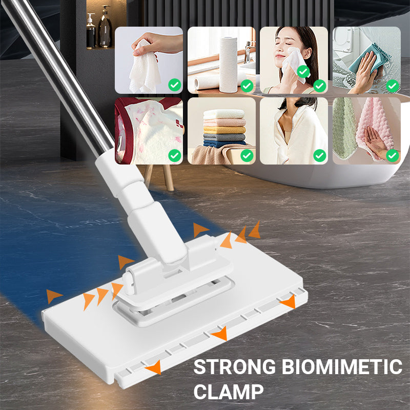 Slonkaz™🧹Disposable Dust Mop with 4 Reusable Cloths.Lightweight Floor Dusting Mop For Hardwood Tile Floors