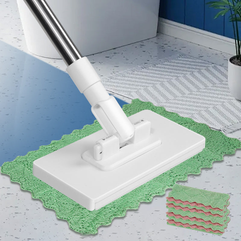 Slonkaz™🧹Disposable Dust Mop with 4 Reusable Cloths.Lightweight Floor Dusting Mop For Hardwood Tile Floors