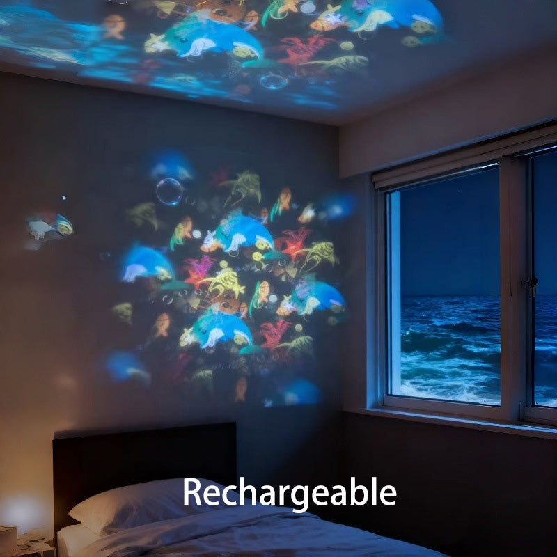 🌊 Slonkaz™ Dynamic Rotating LED Projector Light
