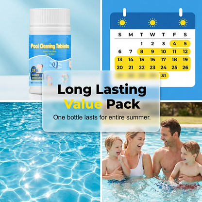 🏊‍♂️Pool Cleaning Tablets for Crystal Clear Water 💦